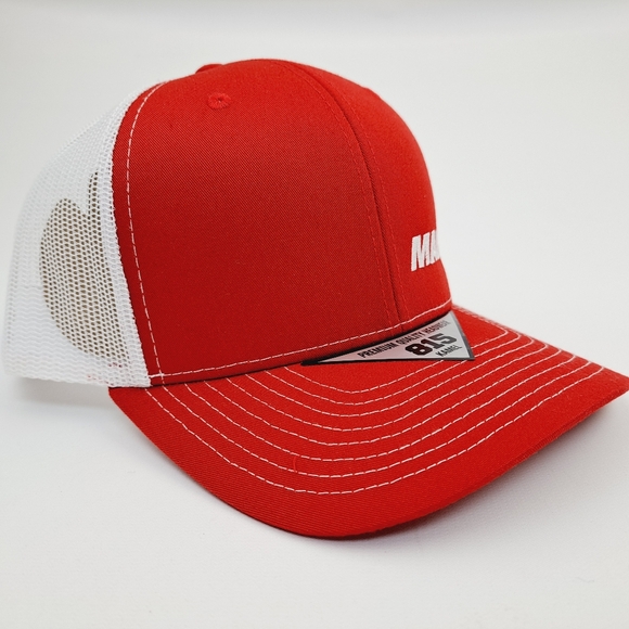 MAGA Trump 2024 Trucker Mesh Snapback Cap Hat Red - Picture 3 of 4
